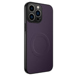 WANLONFENG til iPhone 14 Pro etui, kompatibel med MagSafe, TQ Series, kulfibertekstur, PC TPU-telefoncover