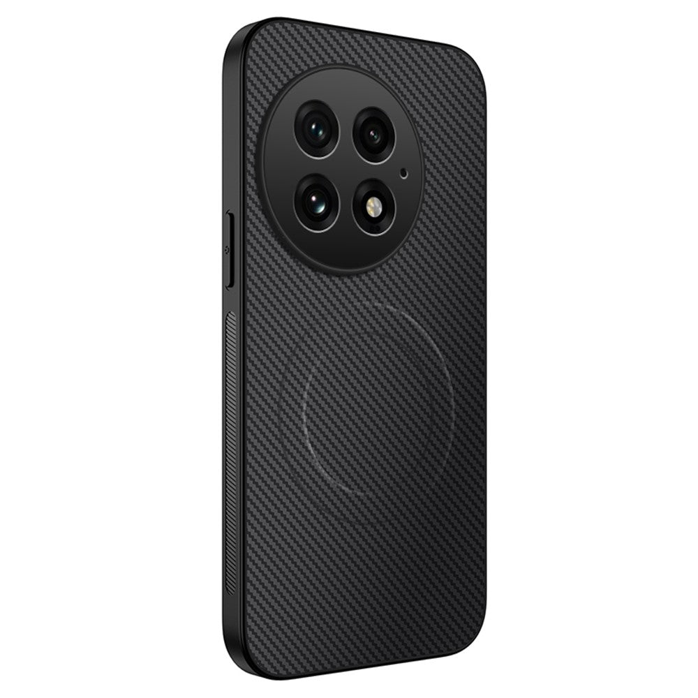 WANLONFENG Magnetiskt Skal För OnePlus 13 TQ-serien Kolfiberstruktur PC TPU mobilskal
