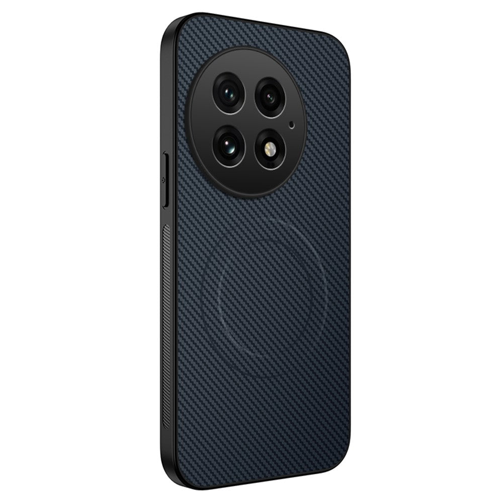 WANLONFENG Magnetiskt Skal För OnePlus 13 TQ-serien Kolfiberstruktur PC TPU mobilskal