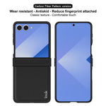 IMAK Ruiyi Series for Samsung Galaxy Z Flip7 5G Case Carbon Fiber Texture Leather + PC Phone Cover