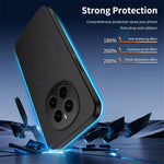 WANLONFENG For Honor Magic7 5G Magnetic Case  TQ Series Carbon Fiber Texture PC TPU Phone Cover