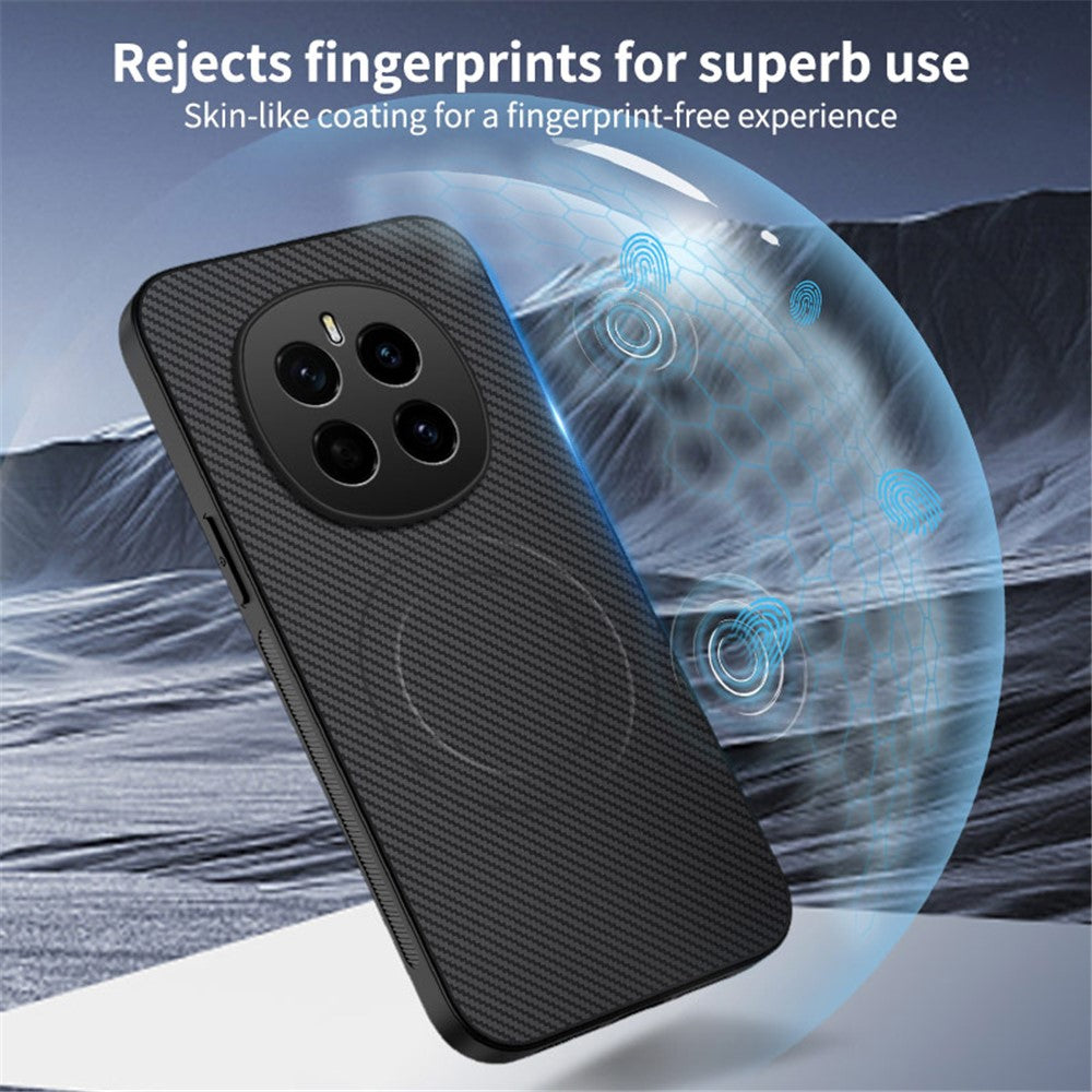 WANLONFENG For Honor Magic7 5G Magnetic Case  TQ Series Carbon Fiber Texture PC TPU Phone Cover