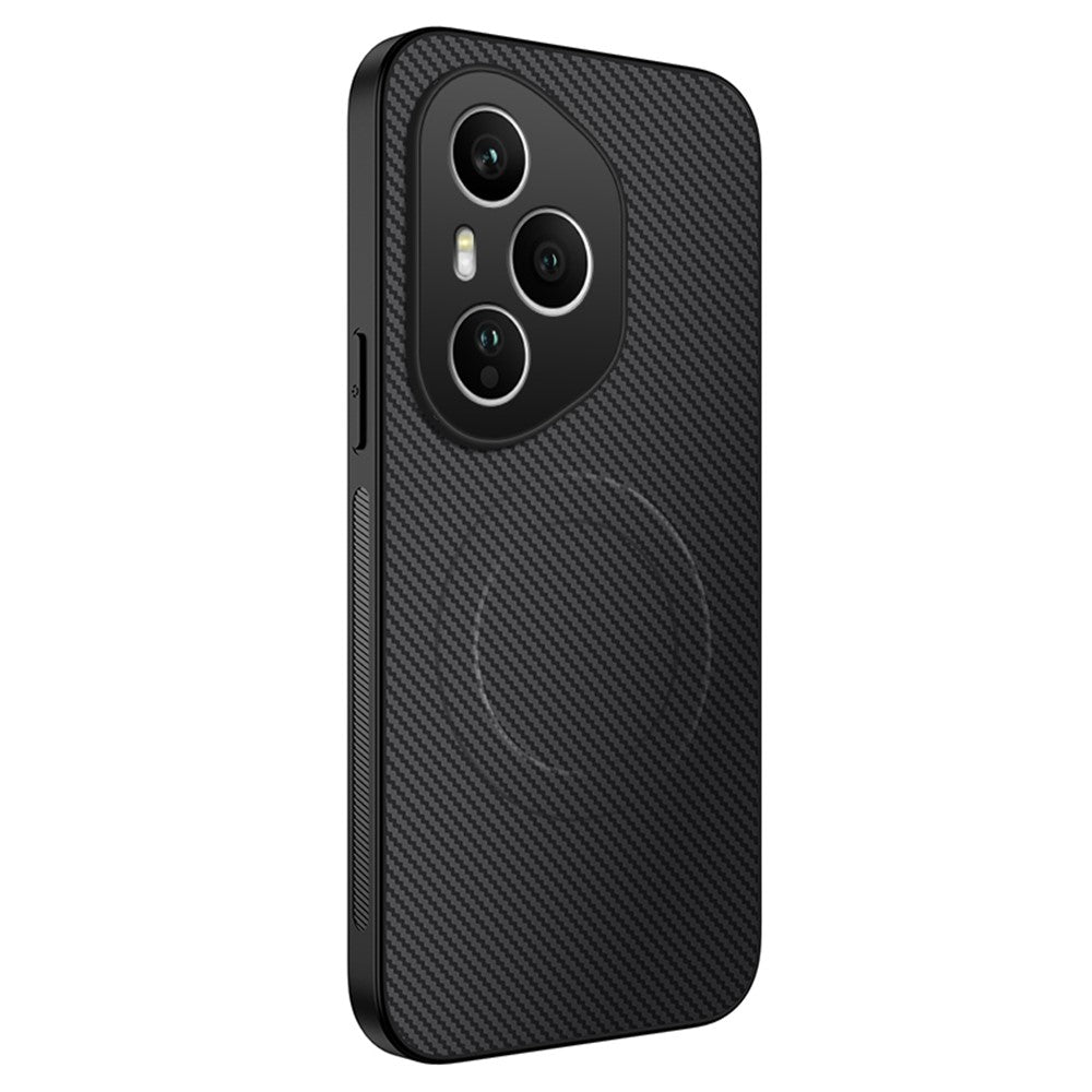 WANLONFENG For Honor 400 Pro 5G (Global) Magnetic Case  TQ Series Carbon Fiber Texture PC TPU Phone Cover