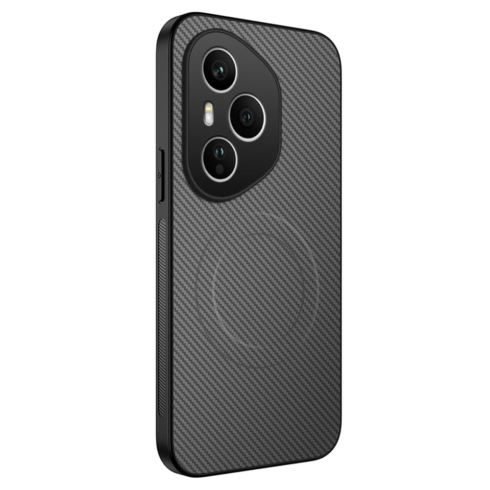 WANLONFENG For Honor 400 Pro 5G (Global) Magnetic Case  TQ Series Carbon Fiber Texture PC TPU Phone Cover