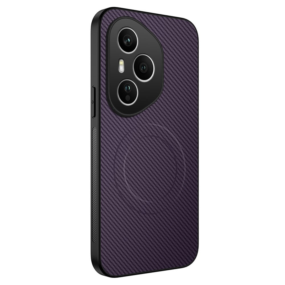 WANLONFENG For Honor 400 Pro 5G (Global) Magnetic Case  TQ Series Carbon Fiber Texture PC TPU Phone Cover
