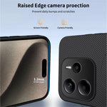 WANLONFENG For Xiaomi Redmi Note 14 5G Magnetic Case  TQ Series Carbon Fiber Texture PC TPU Phone Cover
