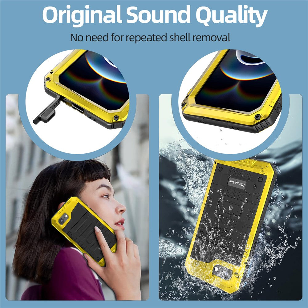 IP68 Waterproof Phone Case for iPhone 17e / 16e Metal + Silicone Cover with Screen Protector
