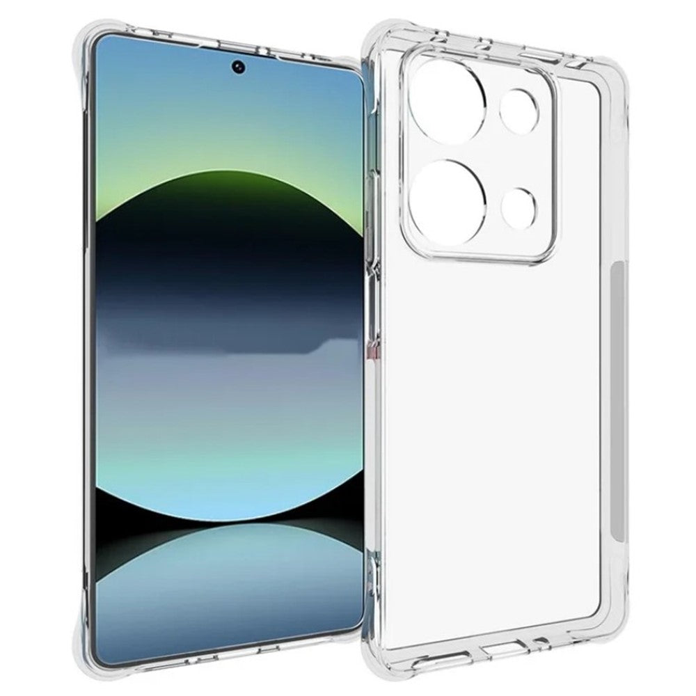 WANLONFENG For Xiaomi Redmi Note 14S 4G Clear TPU Case  TM Series 2.0mm Phone Back Cover