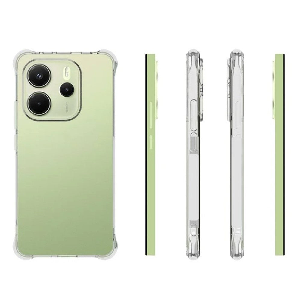 WANLONFENG För Xiaomi Redmi Note 14 4G (164,84 mm) Genomskinligt TPU-skal TM-serien 2,0 mm mobilbaksida