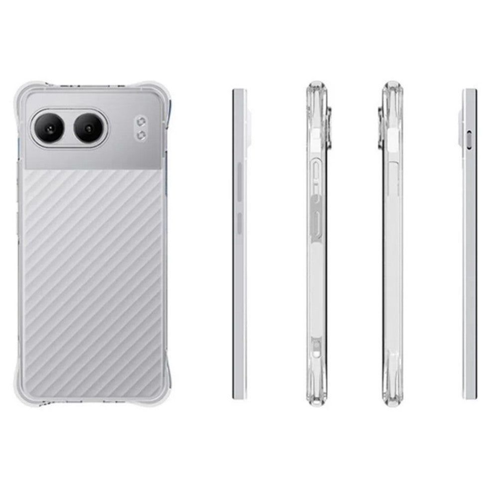 WANLONFENG För OnePlus Nord 4 Genomskinligt TPU-skal TM-serien 2,0 mm mobilbaksida