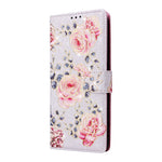 For Samsung Galaxy A08 5G / A08 4G / A07 4G / A06 4G / A06 5G Case RFID Blocking Flower Leather Phone Cover with Wrist Strap