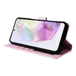 Til Samsung Galaxy A18 5G / A17 5G / A17 4G / A26 5G etui RFID-blokerende blomstret lædertelefoncover med håndrem