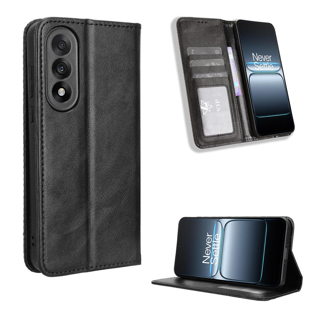 For OnePlus Nord 5 5G / Ace 5 Ultra 5G Leather Case Wallet Stand Retro Texture Phone Cover