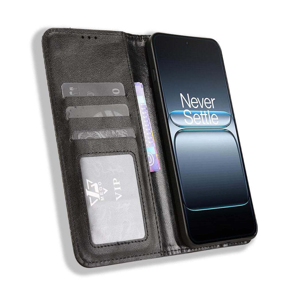 For OnePlus Nord 5 5G / Ace 5 Ultra 5G Leather Case Wallet Stand Retro Texture Phone Cover