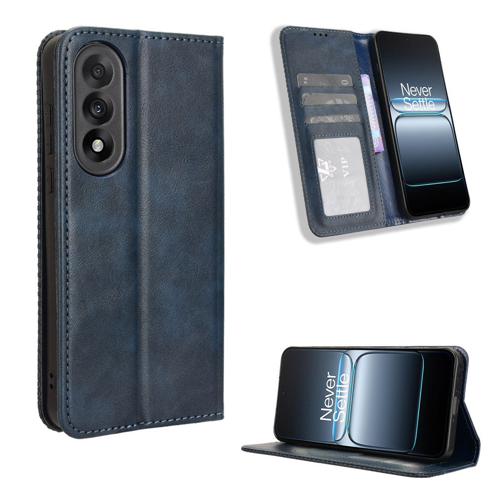 For OnePlus Nord 5 5G / Ace 5 Ultra 5G Leather Case Wallet Stand Retro Texture Phone Cover