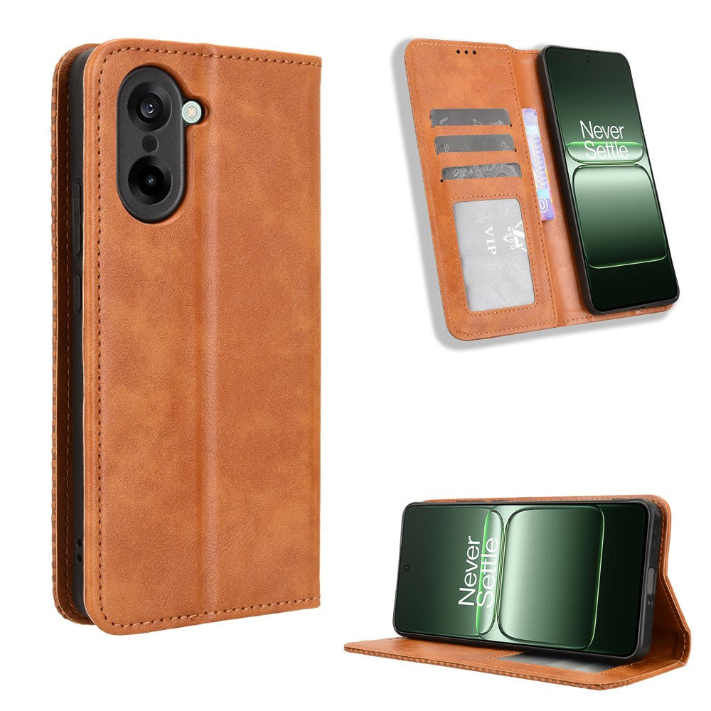 OnePlus Nord CE5 5G / Ace 5 Racing 5G Läderfodral Plånboksfodral Retro Textur mobilskal