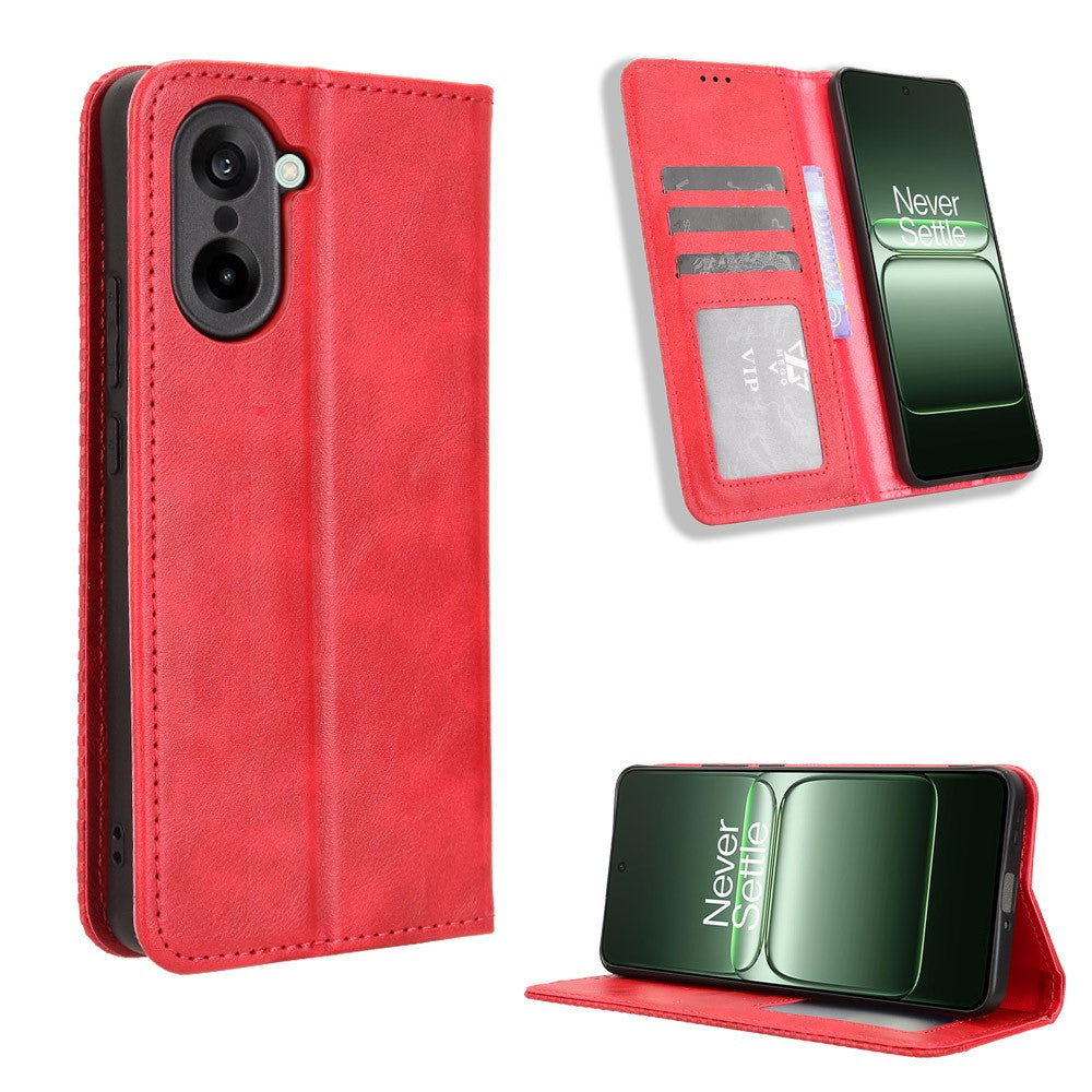 OnePlus Nord CE5 5G / Ace 5 Racing 5G Läderfodral Plånboksfodral Retro Textur mobilskal