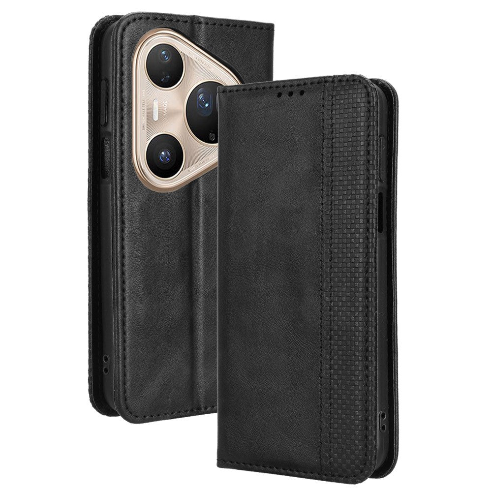 For Huawei Pura 80 Ultra Leather Case Wallet Stand Retro Texture Phone Cover