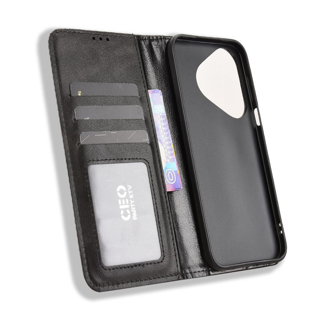 For Huawei Pura 80 Leather Case Wallet Stand Retro Texture Phone Cover