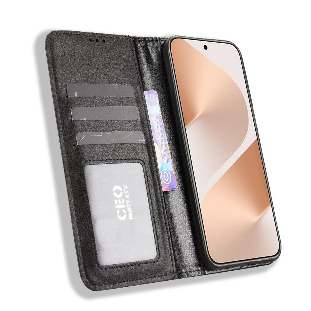 For Huawei Pura 80 Leather Case Wallet Stand Retro Texture Phone Cover