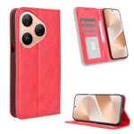 For Huawei Pura 80 Leather Case Wallet Stand Retro Texture Phone Cover