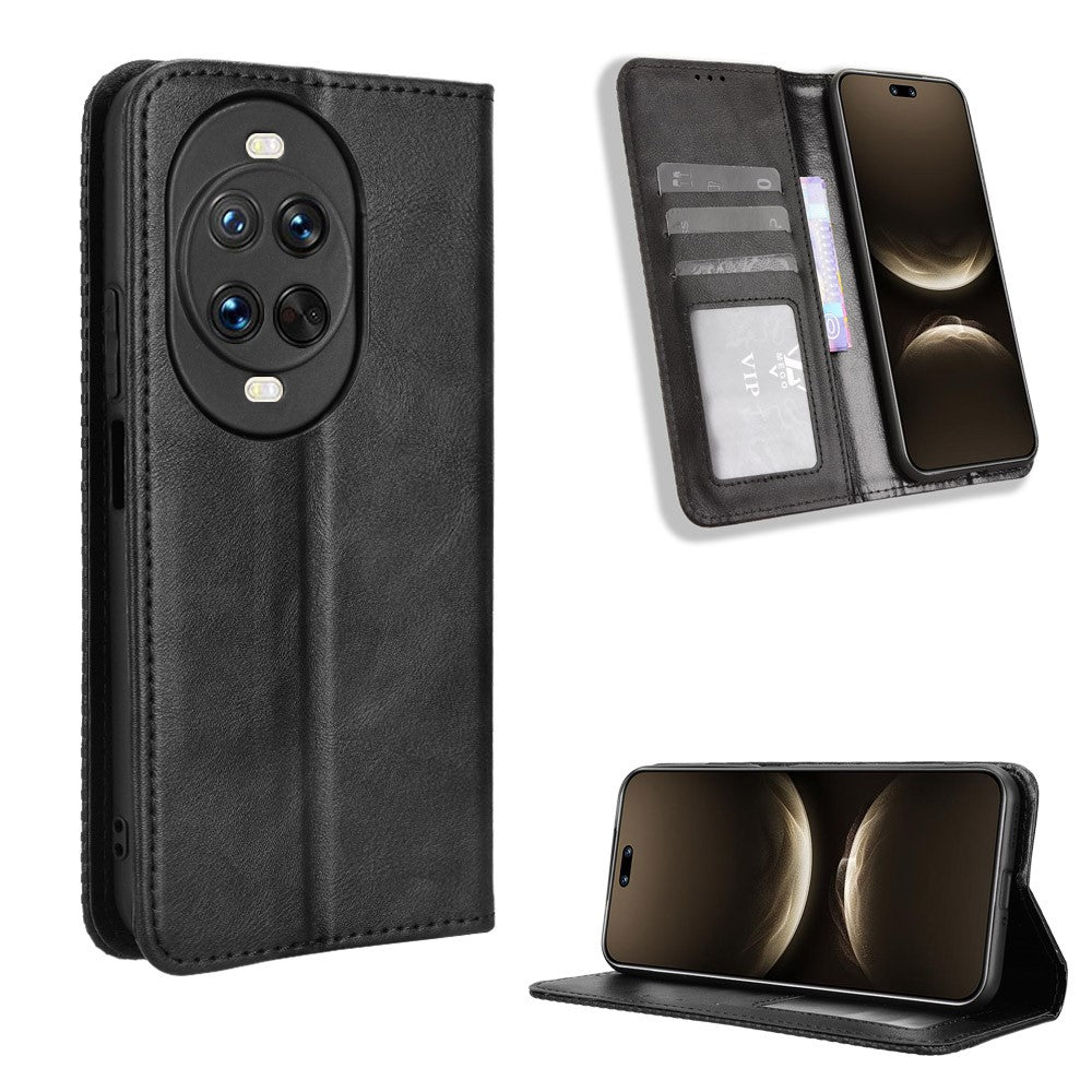 For Huawei nova 14 Ultra 5G Leather Case Wallet Stand Retro Texture Phone Cover