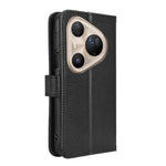 For Huawei Pura 80 Pro+ / Huawei Pura 80 Pro Leather Wallet Case with Strap Diamond Texture Phone Cover