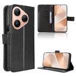 For Huawei Pura 80 Leather Wallet Case with Strap Diamond Texture Phone Cover