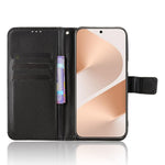 For Huawei Pura 80 Leather Wallet Case with Strap Diamond Texture Phone Cover