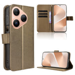 For Huawei Pura 80 Leather Wallet Case with Strap Diamond Texture Phone Cover