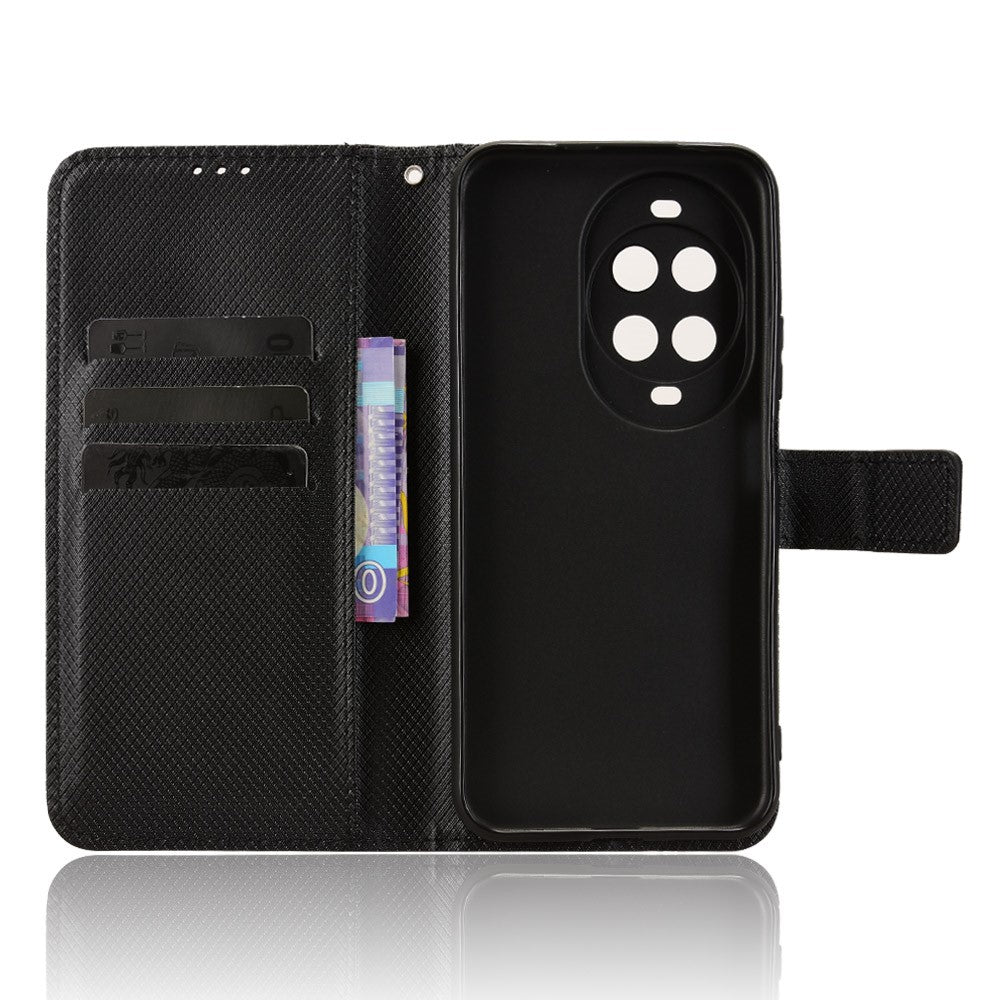 For Huawei nova 14 Ultra 5G Leather Wallet Case with Strap Diamond Texture Phone Cover