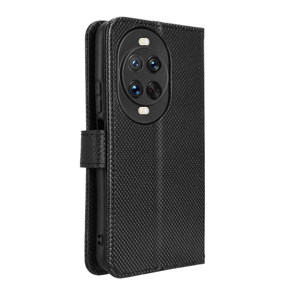 For Huawei nova 14 Ultra 5G Leather Wallet Case with Strap Diamond Texture Phone Cover