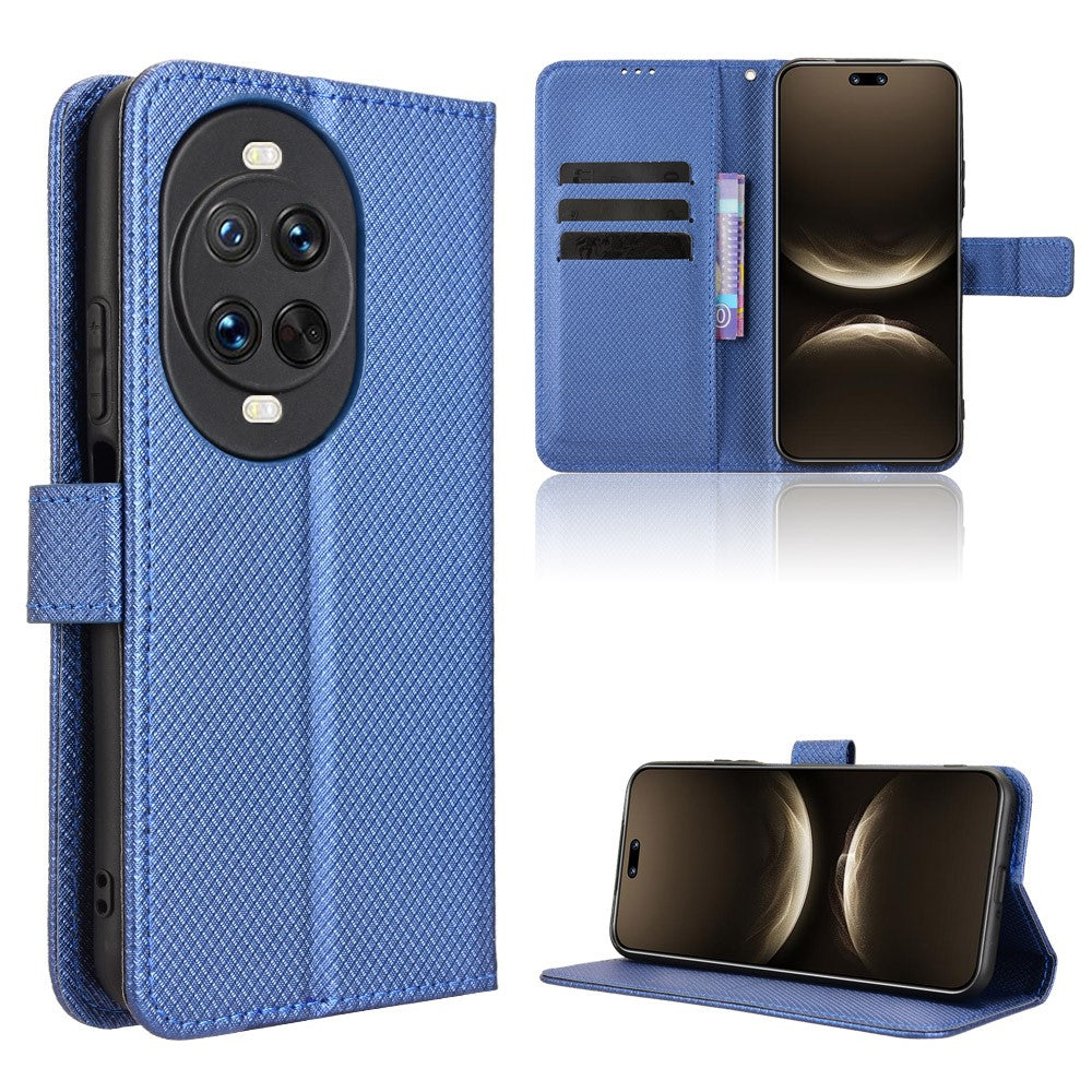 For Huawei nova 14 Ultra 5G Leather Wallet Case with Strap Diamond Texture Phone Cover