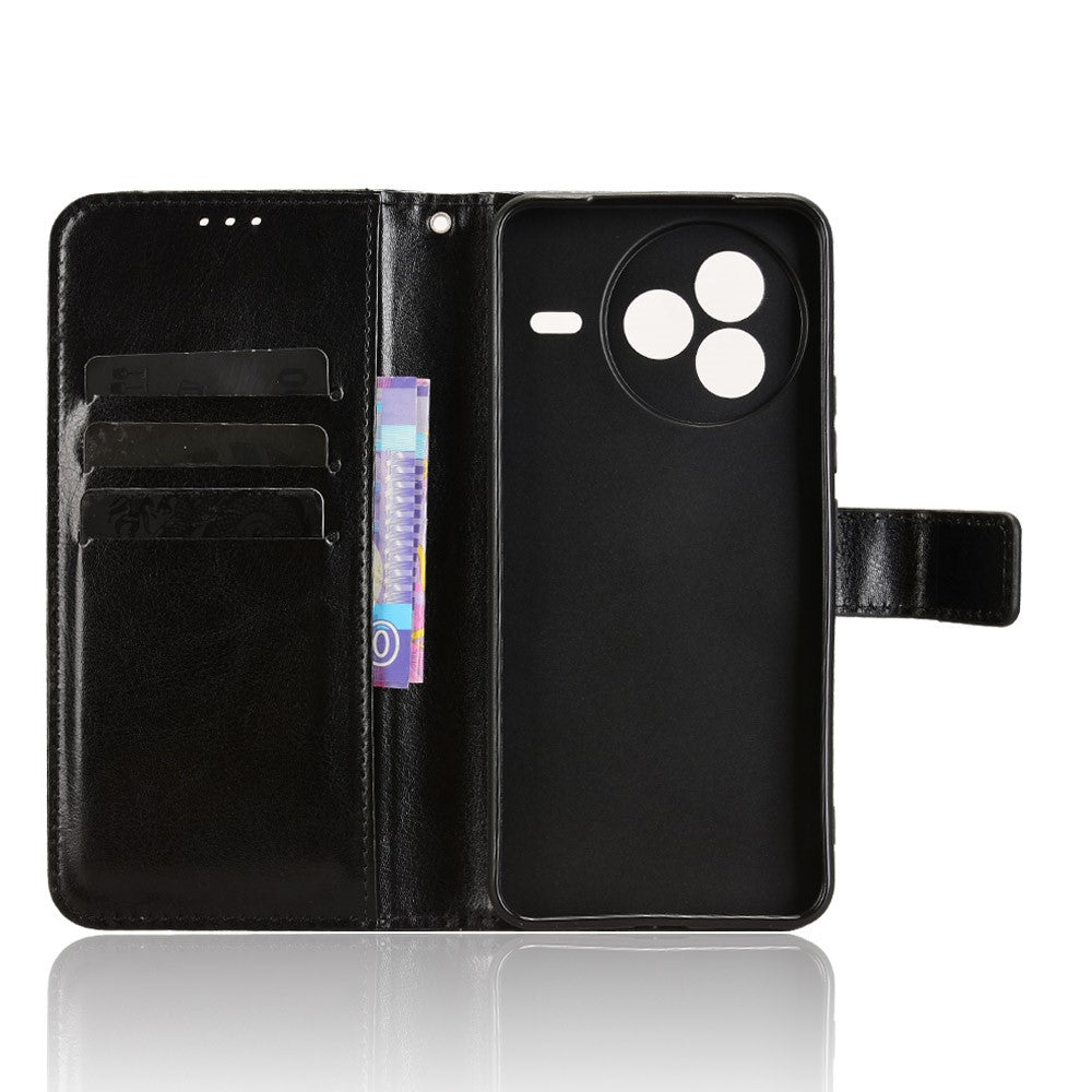Xiaomi Civi 5 Pro 5G PU-läderskal med rem Crazy Horse Texture Phone Wallet Cover