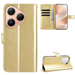 For Huawei Pura 80 PU Leather Case with Strap Crazy Horse Texture Phone Wallet Cover