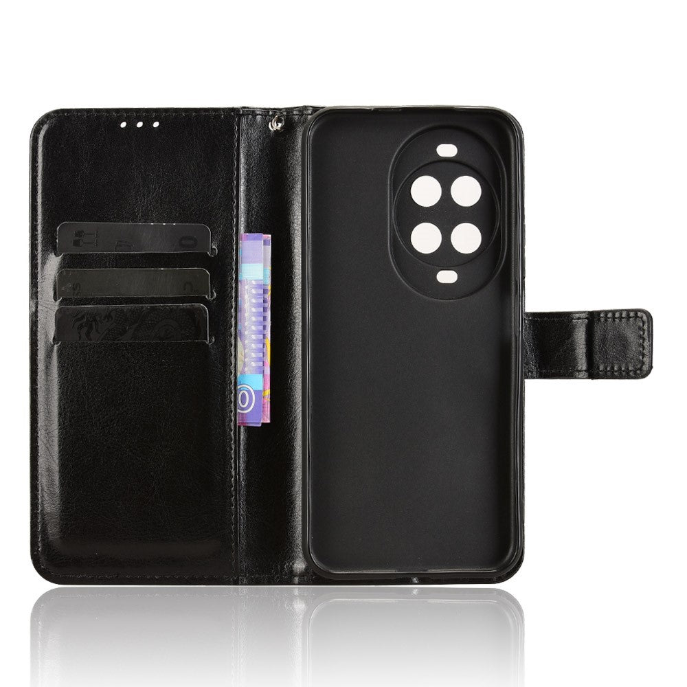 For Huawei nova 14 Pro 5G PU Leather Case with Strap Crazy Horse Texture Phone Wallet Cover