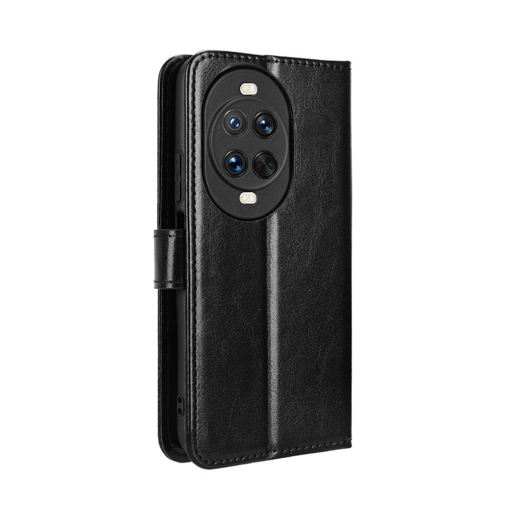 For Huawei nova 14 Pro 5G PU Leather Case with Strap Crazy Horse Texture Phone Wallet Cover