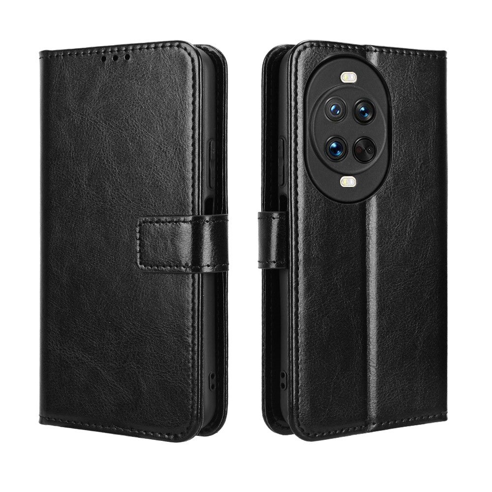 For Huawei nova 14 Pro 5G PU Leather Case with Strap Crazy Horse Texture Phone Wallet Cover
