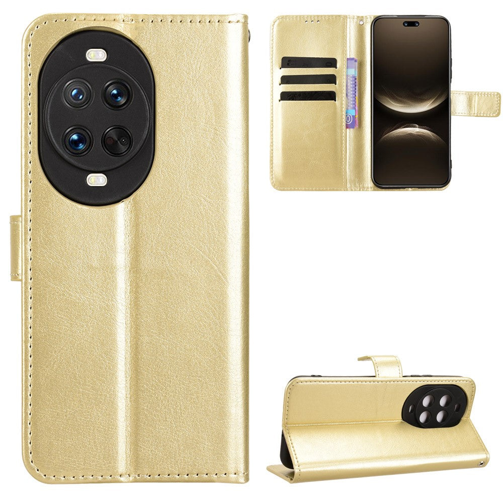 For Huawei nova 14 Pro 5G PU Leather Case with Strap Crazy Horse Texture Phone Wallet Cover