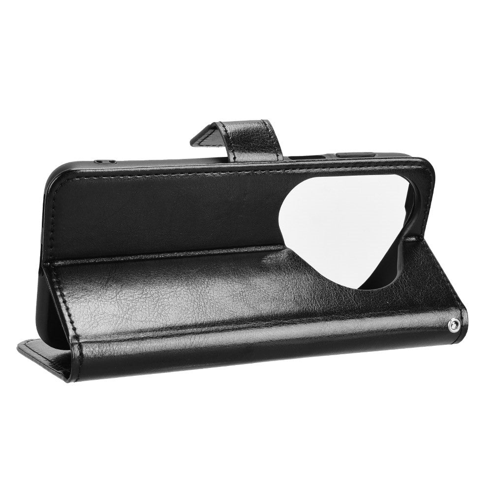 For Huawei Pura 80 Ultra PU Leather Case with Strap Crazy Horse Texture Phone Wallet Cover