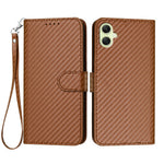 Til Samsung Galaxy A08 5G / A08 4G / A07 4G / A06 4G / A06 5G Wallet Etui med Rem Carbon Fiber Tekstur Læder Mobilcover