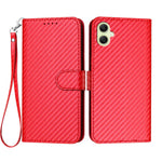 Til Samsung Galaxy A08 5G / A08 4G / A07 4G / A06 4G / A06 5G Wallet Etui med Rem Carbon Fiber Tekstur Læder Mobilcover