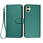 Til Samsung Galaxy A08 5G / A08 4G / A07 4G / A06 4G / A06 5G Wallet Etui med Rem Carbon Fiber Tekstur Læder Mobilcover