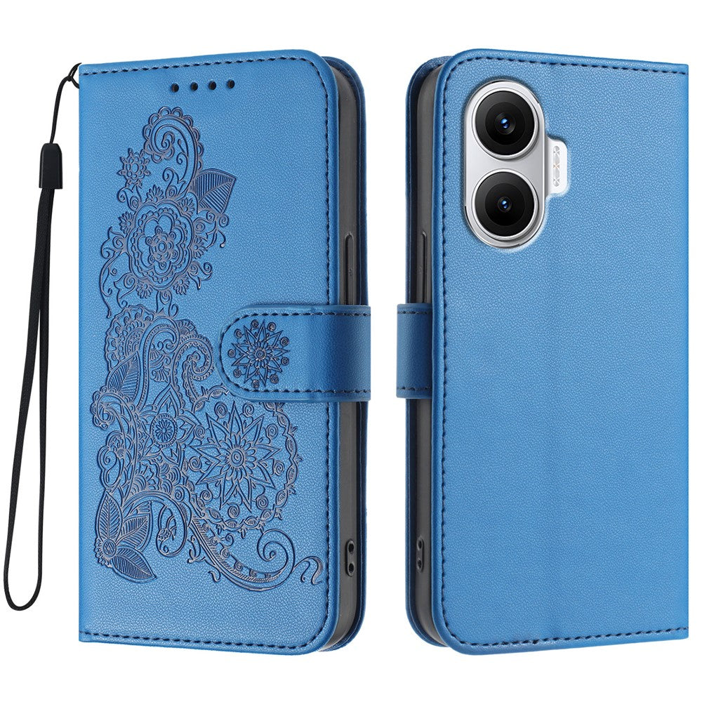 For Xiaomi Poco F7 5G / Redmi Turbo 4 Pro 5G Phone Cases Mandala Flower Leather Wallet Mobile Cover with Strap