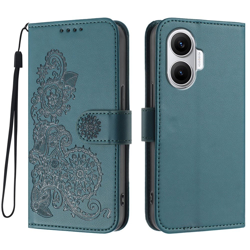 For Xiaomi Poco F7 5G / Redmi Turbo 4 Pro 5G Phone Cases Mandala Flower Leather Wallet Mobile Cover with Strap