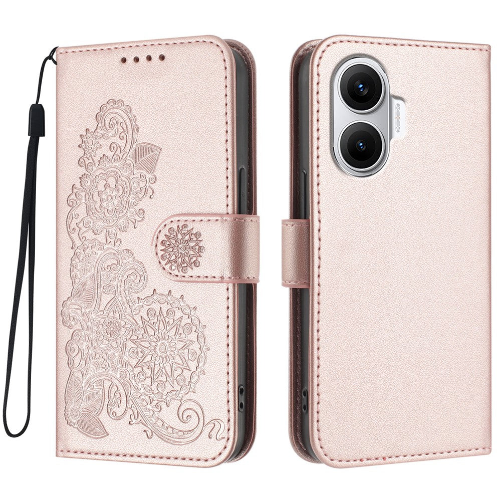 For Xiaomi Poco F7 5G / Redmi Turbo 4 Pro 5G Phone Cases Mandala Flower Leather Wallet Mobile Cover with Strap