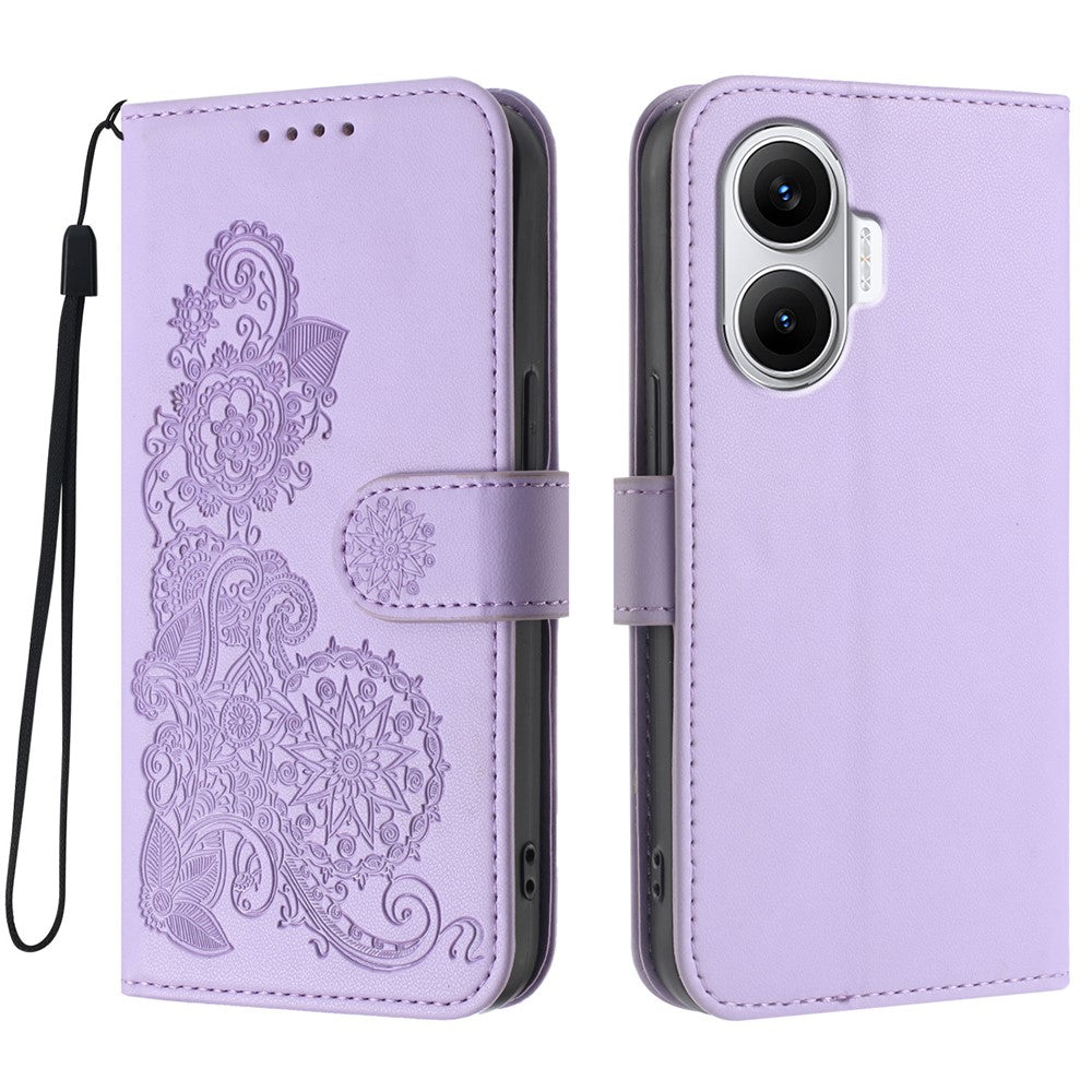 For Xiaomi Poco F7 5G / Redmi Turbo 4 Pro 5G Phone Cases Mandala Flower Leather Wallet Mobile Cover with Strap