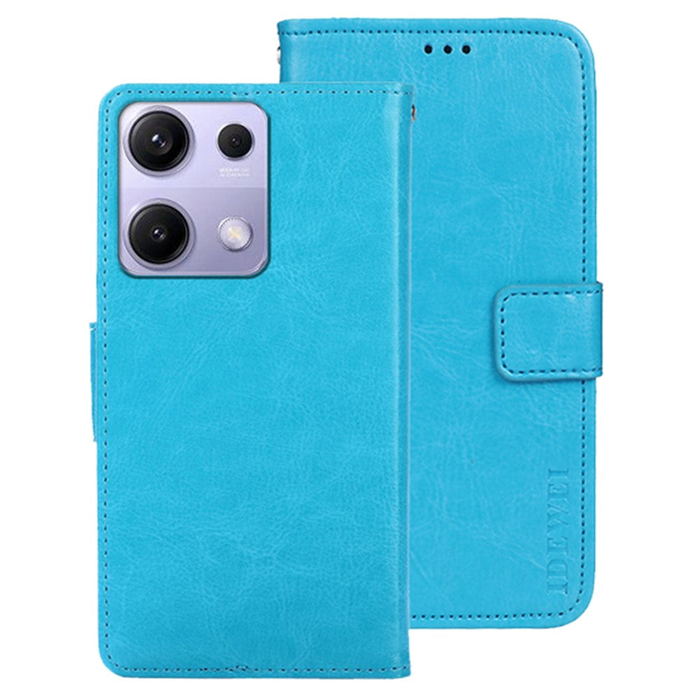 IDEWEI For Xiaomi Redmi Note 14S 4G Stand Case Crazy Horse Texture Leather Phone Cover