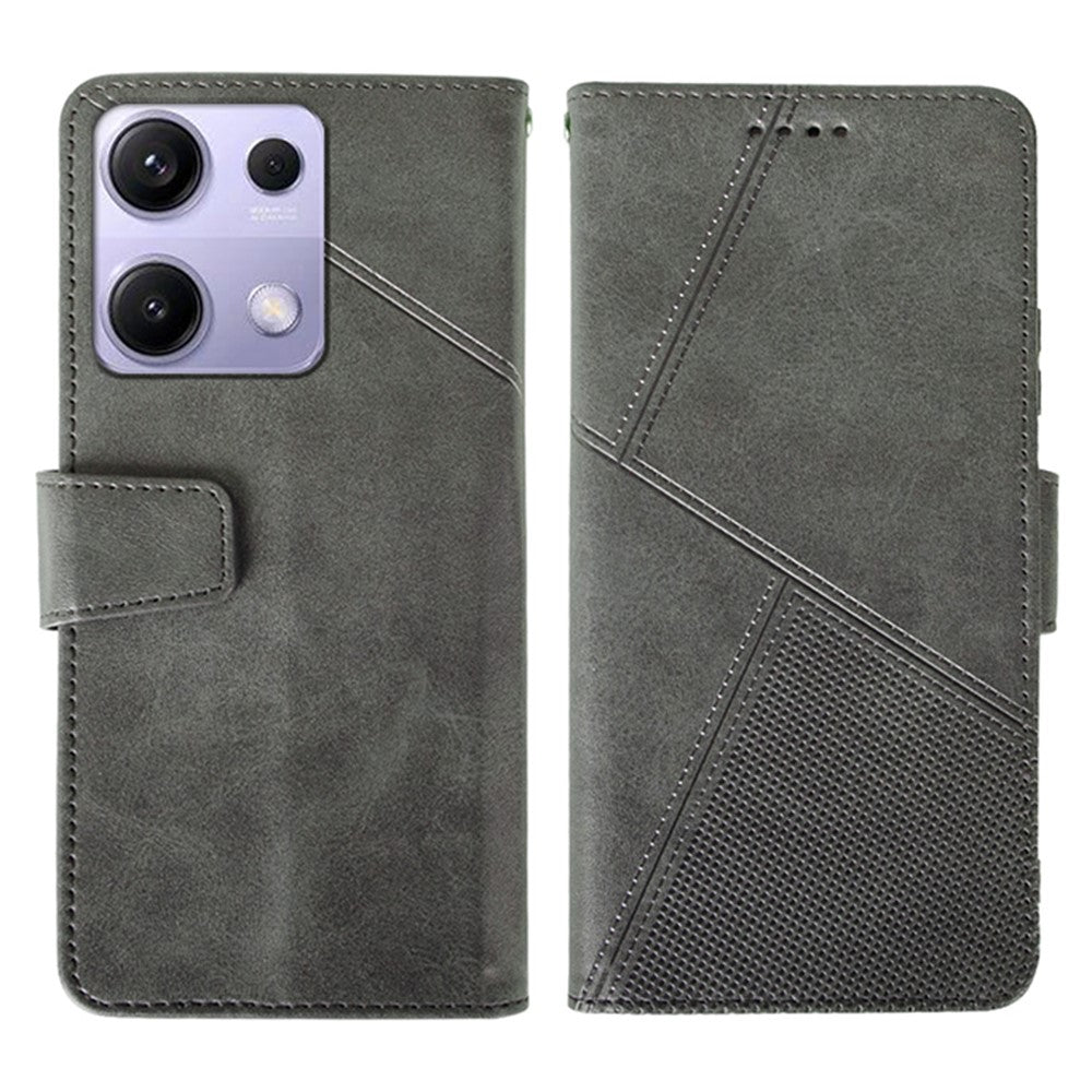 IDEWEI For Xiaomi Redmi Note 14S 4G Case Leather Wallet Phone Cover Stand Calf Texture