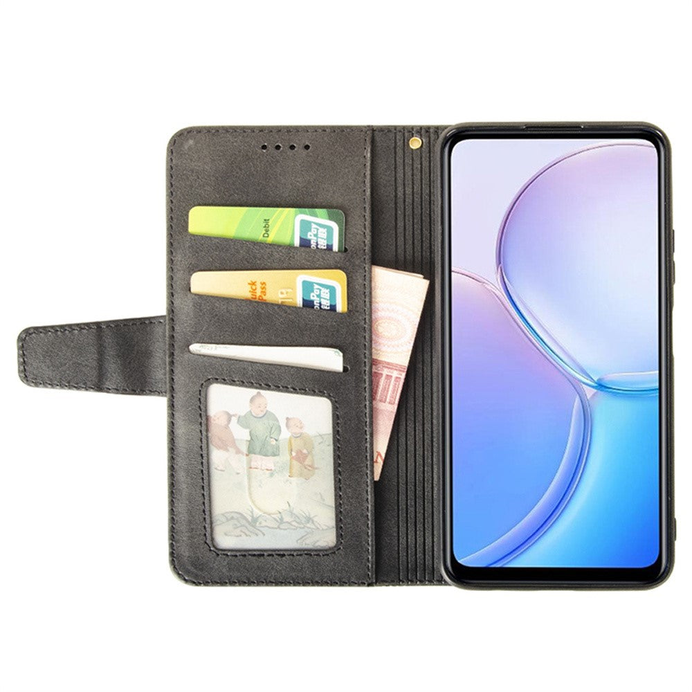 IDEWEI For Xiaomi Redmi Note 14S 4G Case Leather Wallet Phone Cover Stand Calf Texture